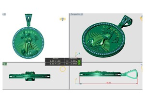 Majestic Wings Diamond Pendant en chapado en oro Joyas para niños con latón con libertad simbólica Power of Liberty Christ - Product Image 2