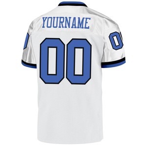 Throwback <b>White</b> V-Neck 100% Polyester <b>Football</b> Jersey with Customizable Team Name-OEM Service Wholesale - Product Image 5
