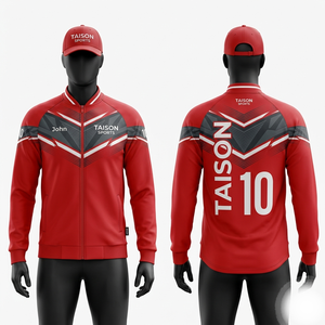 Mens Soccer Training <b>Jacket</b> 280 GSM Polyester Spandex Black <b>Grey</b> Panel Custom Sublimation Print Logo - Product Image 6