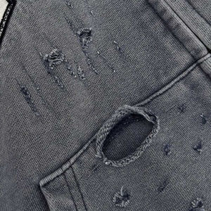 Sudadera con capucha para hombre, 100% algodón, con cremallera, estilo urbano, patchwork, bordado desgastado, impresión de logotipo personalizado, ligera, ¡la más vendida! - Product Image 6