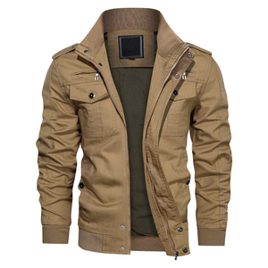 Men's Spring Fall Casual Windbreaker Motorbike <b>Jacket</b> New Design Stand Collar Top Quality Cotton <b>Canvas</b> <b>Jackets</b> For Men - Product Image 1