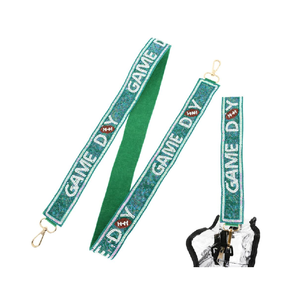 Directo fabricante indio personalizable hermandad Gameday llavero con cuentas Correa bolsa ganchos de Metal desmontables cinturones personalizables - Product Image 4