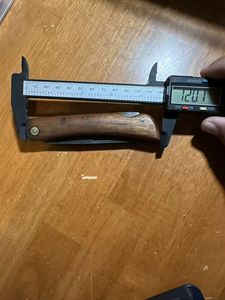 Couteau pliant de haute qualité en acier au carbone, lame à pointe tombante avec bord droit, manche en bois, prix de gros d'usine - Product Image 3