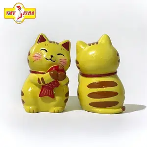 풍수 고양이 폴리 수지 재료로 만든 작은 고양이 동상 품질 보증으로 거실을 장식합니다.
