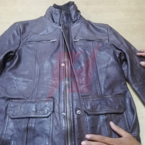 Genuine Sheep <b>Skin</b> Leather Women's Winter Jacket High Quality Custom Design Cotton Lining Women's Leather Jacket - Product Image 3