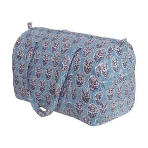 Sac de sport élégant et écologique pour week-end en coton doux avec fermeture à glissière en tissu imprimé à la mode - Product Image 1