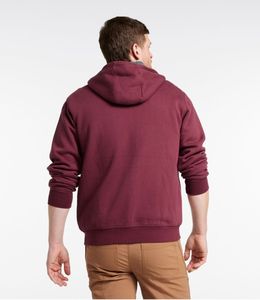 Sweat-shirt à capuche zippé pour homme, doublé en polaire rouge, coupe décontractée, couleur unie, vêtement d'automne - Product Image 2