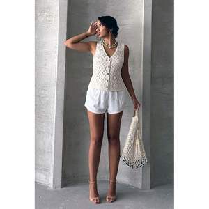 Chaleco de Encaje con Botones para Mujer, Producto al por Mayor de Topshow, Elegante Chaleco - Product Image 5