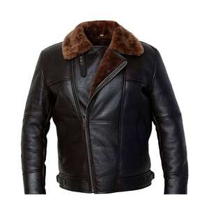 Chaquetas de Cuero Bomber Unisex de Piel de Oveja con Camuflaje, Formales, Último Modelo, Personalizadas, Premium, Transpirables, con Logotipo Frontal, Venta al por Mayor, OEM - Product Image 3