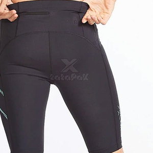 Shorts de sport compressifs pour homme, style décontracté élégant, matière légère et extensible, pour yoga, jogging, exercice quotidien, couleur unie, séchage rapide - Product Image 4