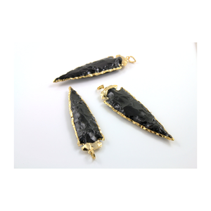 Pendentif pointe de flèche en laiton électrolytique Style Vintage 90-92mm bonne qualité Protection naturelle à la terre bijoux pour enfants - Product Image 2