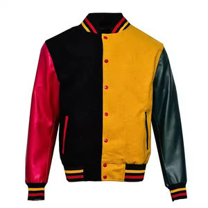 Venta al por mayor personalizada Stand Collar Streetwear College Varsity chaqueta para hombres mujeres invierno béisbol bombardero Letterman Varsity chaqueta - Product Image 1