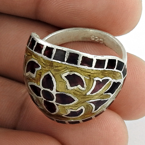 925 Sterling Silver Finger <b>Black</b> Enamel <b>Men's</b> Punk Jewelry Handmade Gemstone <b>Rings</b> <b>Men's</b> <b>Rings</b> 925 Sterling Silver for <b>Men</b> - Product Image 4