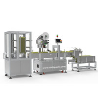 Etiquetadora automática SKILT para bandejas de huevos, etiqueta de tapa autoadhesiva plana con pantalla táctil PLC para cartones de huevos de metal y vidrio