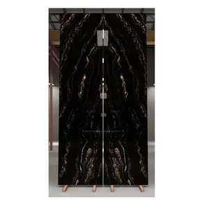 High on Demand Interior Wall 800 X 3200-15MM Black Fusion Ceramic Wall Tiles from Indian Supplier at Bulk Price