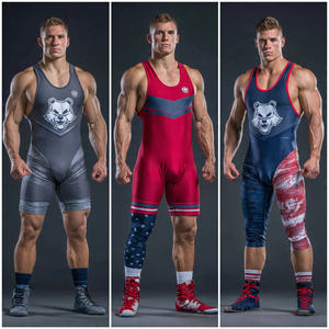 ชุดรอมเปอร์เสื้อกล้ามมวยปล้ำระบายอากาศได้ดี - Product Image 4