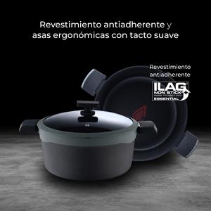 Juego de 2 Cacerolas de 24 cm (4.7 L) y 28 cm (7.2 L) + Cacerola de 16 cm (1.3 L) en Aluminio Fundido con Tapas GASTRO REECO MasterPRO - Product Image 4