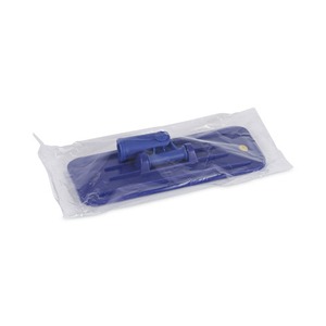 Boardwalk BWK00405EA Swivel Pad Holder 4 In. X 9 In. Plastic <b>Mop</b> Holder in Blue - Product Image 2