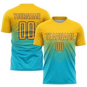 Camiseta de fútbol personalizable de alta calidad tailandesa, auténticos kits de fútbol de malla al por mayor, nuevo diseño, sublimación con logotipo - Product Image 4
