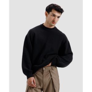 Pull en cachemire tricoté à motif géométrique basique pour homme, style coréen, pull d'hiver avec capuche, design respirant, décoration logo - Product Image 4