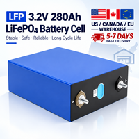 Sel Baterai LiFePO4 3.2V 280Ah Grade A LFP Prismatik dari Gudang Kanada untuk Solar ESS RV Kelautan