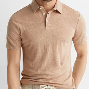 Polo de manga corta con cuello levantado de alta calidad, Polo Unisex liso, camiseta Polo, camiseta bordada de algodón suave con logotipo - Product Image 2