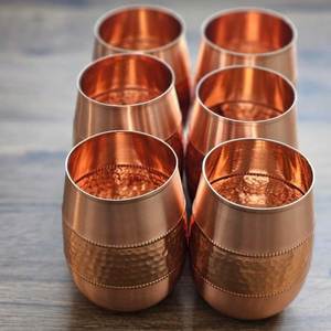 Vaso de whisky de cobre de alta demanda del Reino Unido hecho en La India con vaso de vidrio de cobre de alta calidad sublimación en blanco Diy - Product Image 1