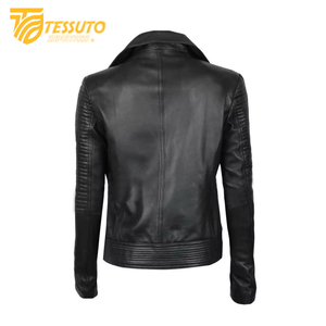 Chaqueta de Cuero Genuino para Mujer de Primera Calidad, Cuello Alto, Transpirable, Invierno, MOQ Bajo, Elegante - Product Image 2