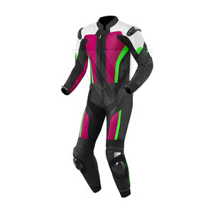 Traje de carreras de motorista de dos piezas de cuero de vaca real para hombre, chaqueta impermeable para motocicleta con protección de armadura extraíble - Product Image 5