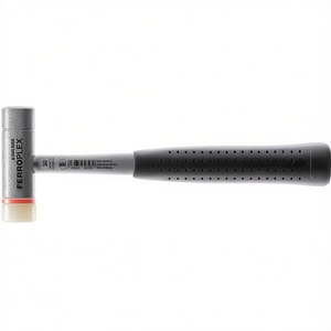 Martillo de Cerrajero Ferroplex de 295 mm con Cabeza de Acero Templado y Nylon Blanco, Tubo de Acero Duro de 35 mm, Herramienta de Taller HALDER - Product Image 3