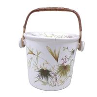 Poubelle en métal ouverte imprimée admirable pour la maison Poubelle ronde en métal pour le bureau Poubelle en métal rose pour la salle de bain pour la cuisine