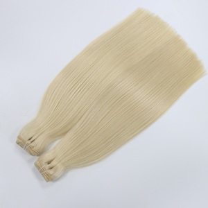 ขายส่งที่ยังไม่ได้ 12a หนังกําพร้าดิบชิดต่อผมบริสุทธิ์เต็มพันแพลทินัม 613 ผมมนุษย์สีบลอนด์สานผ้า aliex - Product Image 1