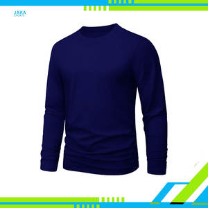 Camiseta de Manga Larga de Algodón para Hombre, Cuello Redondo, Informal, Suave, Básica, Cómoda, para Uso Diario, Clásica, Transpirable - Product Image 4