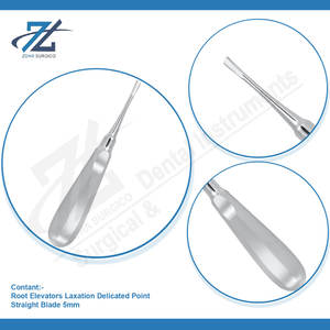 Root Elevator Straight blade 5mm High Quality Stainless Steel Dental Surgical Root Elevator Instruments Manufacturer Pakistan - Product Image 4