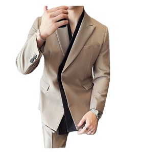 Costume 2 pièces style bureau pour hommes, ensemble pantalon blazer coupe ajustée pour mariage 2026 - Product Image 2