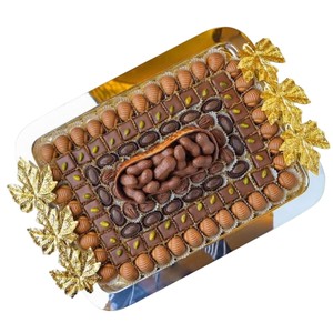 Bandeja de chocolate decorativa de plata de lujo con elegantes chocolates Premium de plata para bodas y eventos especiales precio más barato - Product Image 6