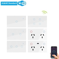 Interruttori a muro moderni Homekit telecomando Australia Smart Zigbee USA AU 2 Gang 2 interruttori Touch Way certificato SAA IOT