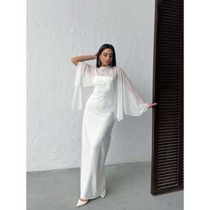 MissJANELL Elegante Vestido Maxi de Tul Rosa, Mezcla de Poliéster y Elastano, Vestido Largo hasta el Suelo para Fiestas Nocturnas, Ocasiones Formales - Product Image 2