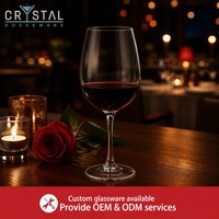 Verre à vin en verre sodocalcique CRYSTAL 580 ml, bord coupé à froid, gobelet, vente en gros pour mariage, hôtel, bar, cadeau de fête, logo personnalisé