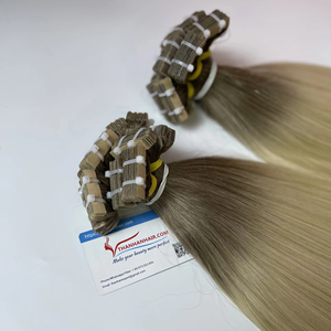 Hot Top 1 Extensiones de cabello de cinta de Vietnam Calidad de lujo Directo de fábrica Diversos colores Estilo de onda natural Hecho Cabello humano crudo - Product Image 2