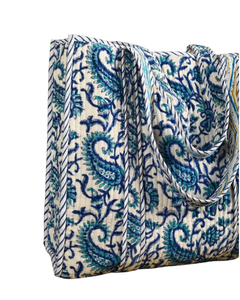 Bolsa de Mano Acolchada de Algodón 100% Sostenible, Reutilizable y Duradera para Compras y Supermercado con Cierre de Cremallera - Product Image 2