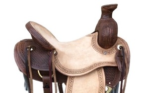 Silla de Montar Western ROPPER de Cuero Negro de Primera Calidad con Asiento Suave para Montar a Caballo a un Precio Accesible en un Armazón Resistente - Product Image 2