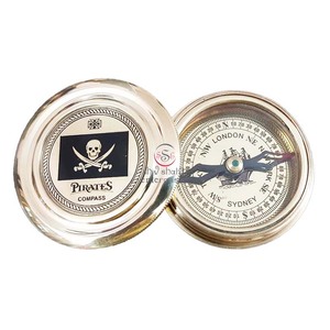 เข็มทิศกระเป๋าตกแต่งทันสมัยเคลือบทองด้วยแม่เหล็กขัดเงาทำด้วยมือคุณภาพสูงออกแบบได้ตามต้องการ - Product Image 1