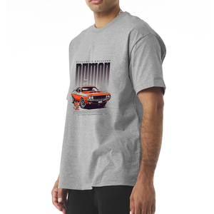 Venta al por mayor Unisex Oversize Print Dtf Transfer Camiseta de lujo para los hombres Algodón Diseñador Marca Camisetas Hombres con el logotipo para los hombres - Product Image 2