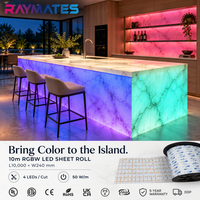 Panneau lumineux flexible à LED RAYMATES RGBW 1296 LED/m pour éclairage de comptoir et de marbre, projets d'éclairage personnalisés
