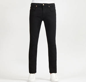 OEM Custom Streetstyle Vintage Stacked Heavy Denim <b>Men's</b> <b>Jeans</b> High <b>Waist</b> Button Zipper Solid Print Design Winter Spring Autumn - Product Image 4