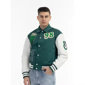   Vestes brodées OEM 100% laine Latterman Baseball Varsity Bomber Jacket impression personnalisée du logo - Product Image 1