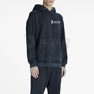 Nuevo diseño Winter Basics Acid Wash Hoodies para hombres Factory Made Basics Acid Wash HoodiesFor Men - Product Image 4