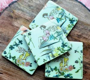 Sous-verres de thé de luxe en résine et bois, ensemble de sous-verres à joint fabriqués à la main avec finition brillante lisse, sous-verres en pierre fonctionnels - Product Image 2