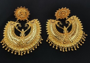 Nuevo conjunto de pendientes al por mayor de punto con Metal dorado real, diseño de moda, conjunto de pendientes de moda para mujer a la venta - Product Image 2